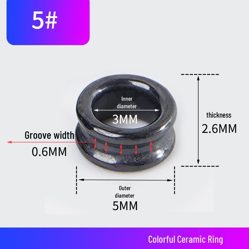 U-Shaped Ceramic Guide Ring for Fishing Rod Modification and Repair, with Groove and Tying Ring, DIY Parts.
