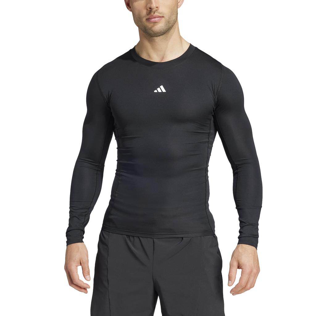 Adidas Techfit Long Sleeve Black Size L Men's T-Shirt, KVF02, (JE6702),