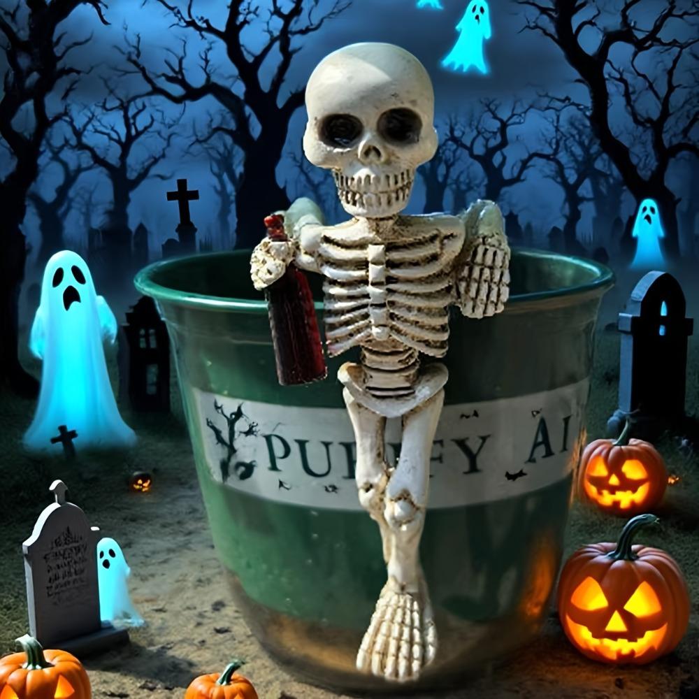 Funny Skeleton Flowerpot Decoration Outdoor Figurine Planter Garden Decor Statue for Patio Balcony Yard Indoor Home Gifts