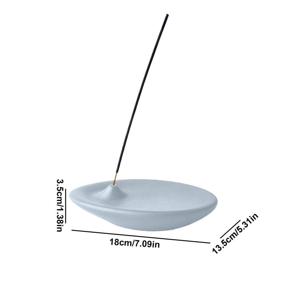 Räuchergefäß Keramik Heimdeko Räucherstäbchenhalter Untersetzer Dekorative Räucherschale für Meditation Yoga-Raum Desktop-Ornament