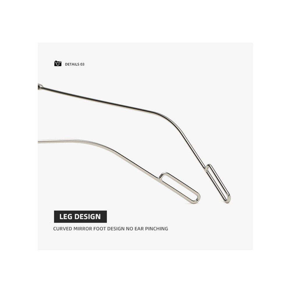 Metal frameless sunglasses for fashion shows personalized unisex small frame irregular trendy eyewear