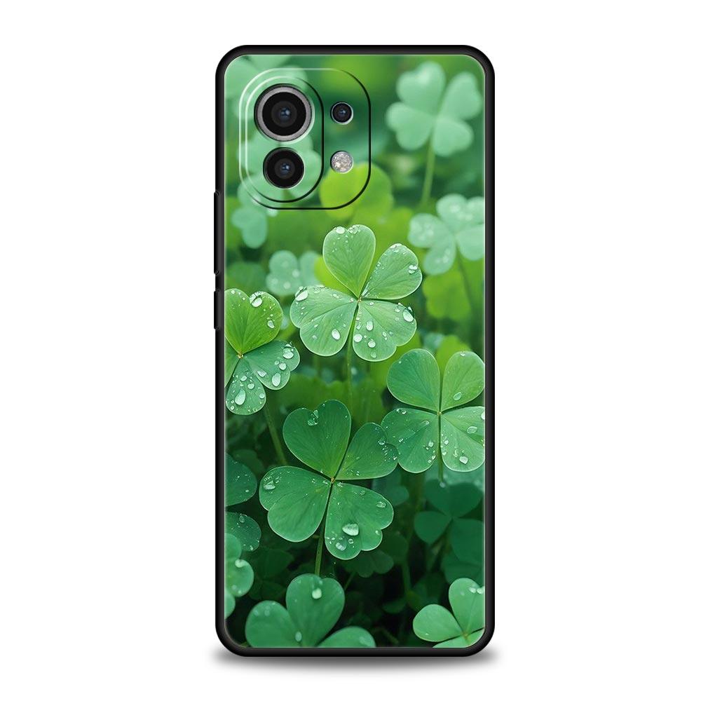 Phone Case For Xiaomi Mi 15 14 14T 13T 12T Pro 12 13 11 Lite 5G 11T X6 X5 Pro Soft TPU Cover Lucky Grass