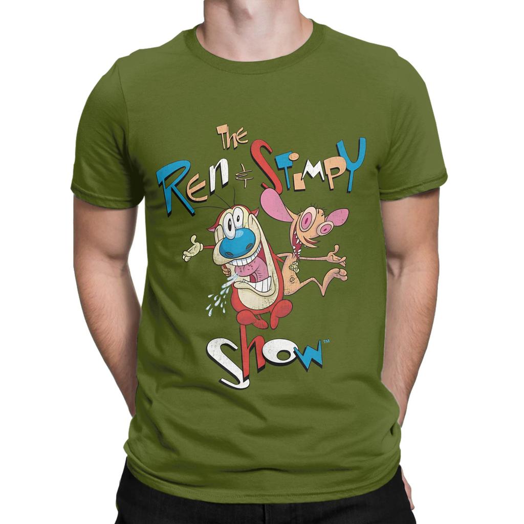 Die Rren Stimpy Show Vintage Titelposter Lustiges 100% Baumwolle T-Shirt Die Rren Stimpy Show Oberteile T-Shirts Für Unisex