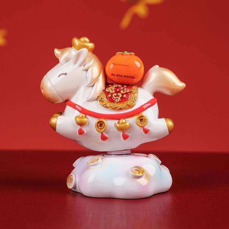 2026 Horse Statue Chinese New Year Feng Shui Tabletop Ornament Mascots For Home Desktop Decoration Chinese Spring Festival Decor