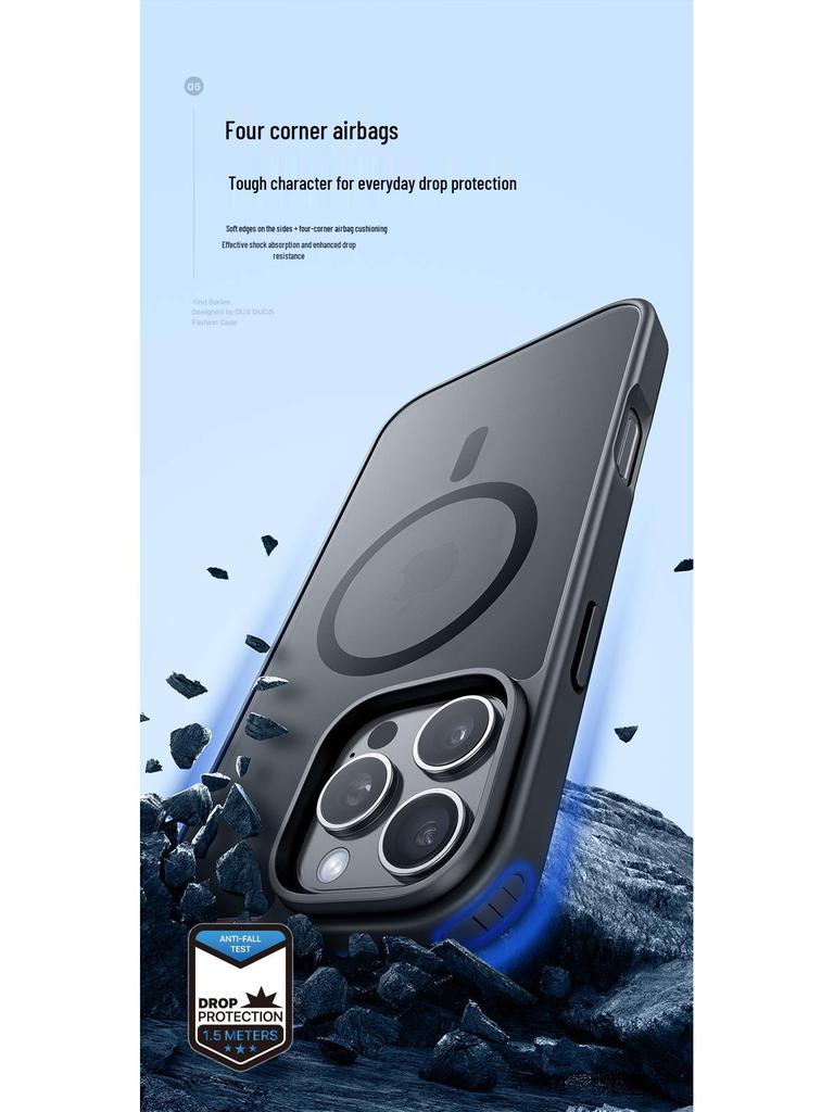 Applicable Magnetic Skin-Feel Protective Case for Apple iPhone 16e - Frosted Back Cover.