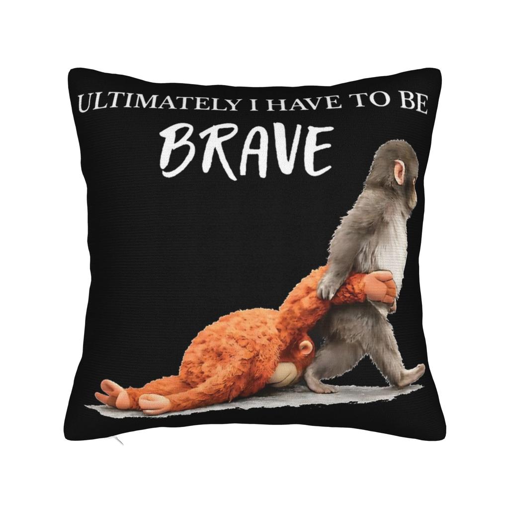 Punch Monkey Cute Pillowcase Printing Fabric Cushion Cover Decorative Throw Pillow Case Cover Home Square 45*45Cm