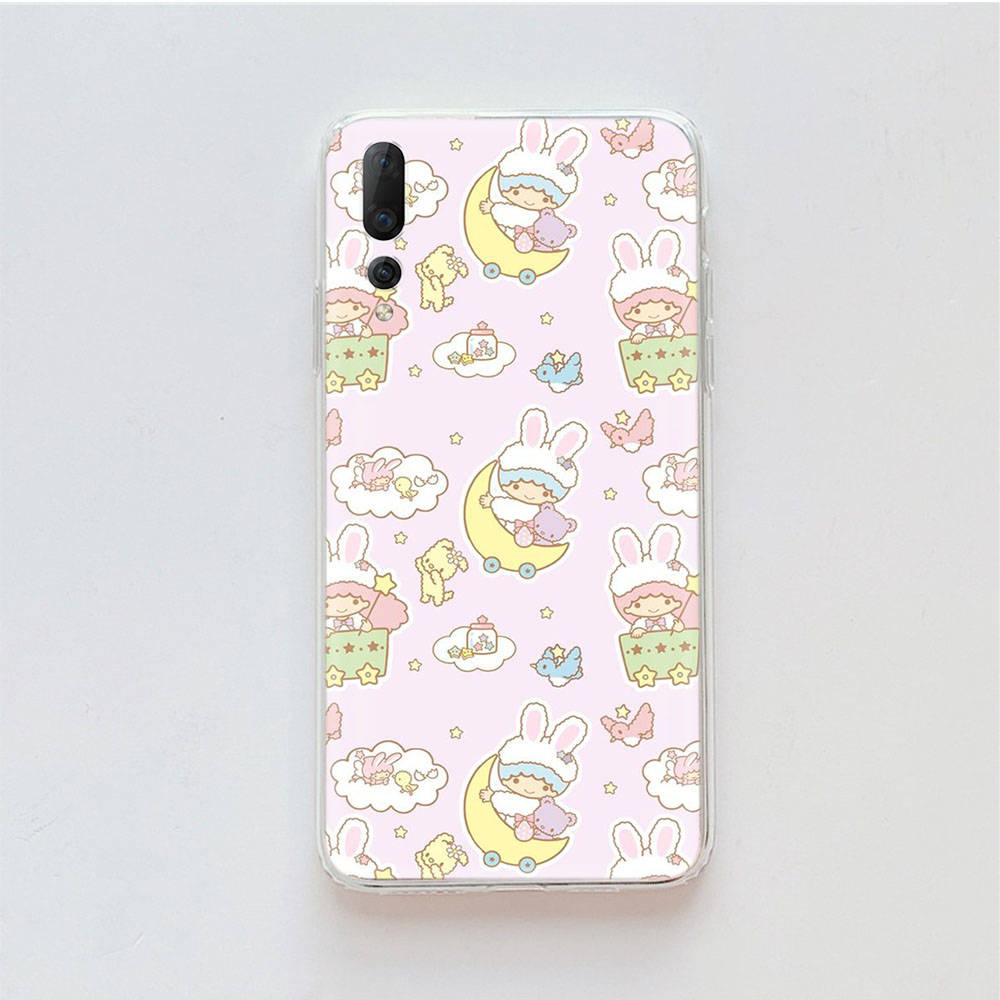 Transparente Hülle für Samsung A04 A14 A23 M33 M53 Realme 10 9 C35 C55 VIVO X80 Infinix Hot 30 Note 11 Tecno Spark 8P Pro L-30 Little Twin Stars