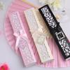 Folding Fan Silk Wedding Dance Hand Fan With Gift Box Party Favors