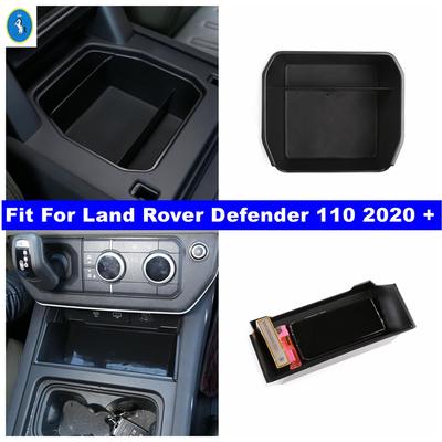 Car Interior Central Armrest / Control Container Storage Grid Box Tray Accessories Fit For Land Rover Defender 110 -