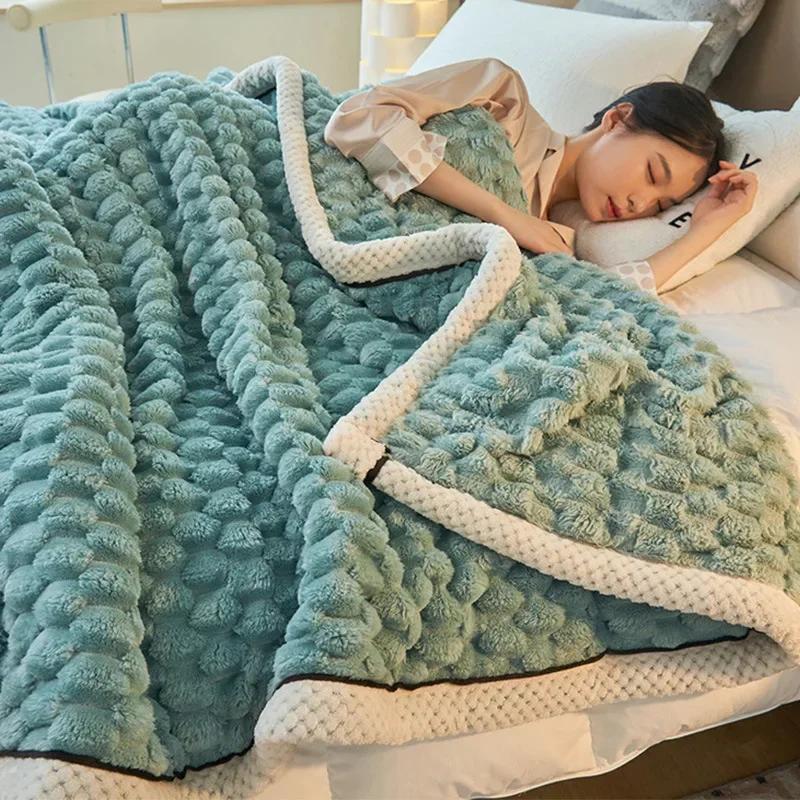 Coral velvet blanket sofa air conditioning blanket single small blanket Farley