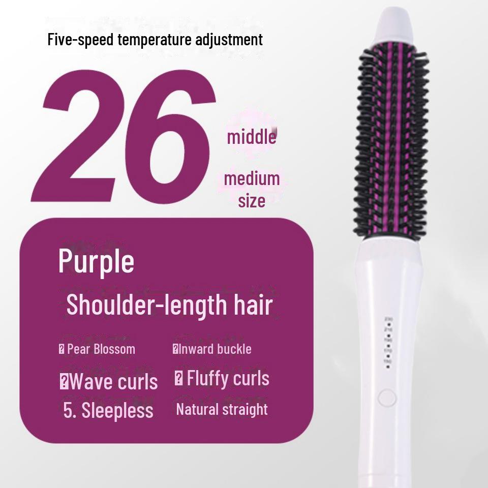 Negative Ion Curling Comb for Short Hair - Adds Volume & Curls Inward Without Damage