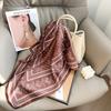 Korean Atmosphere Simulation Silk Printing Silk Scarf Square Scarf Women's Literary and Versatile Silk Scarf Neck High-end Small Scarf