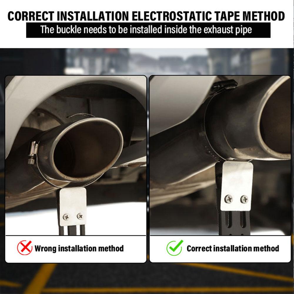 WEJKM1 1pc New Car Adjustable Anti Static Strip Exhaust Pipe Earth Belt For Alfa Romeo 159 Giulietta Mito 147 Stelvio Sportiva Styling