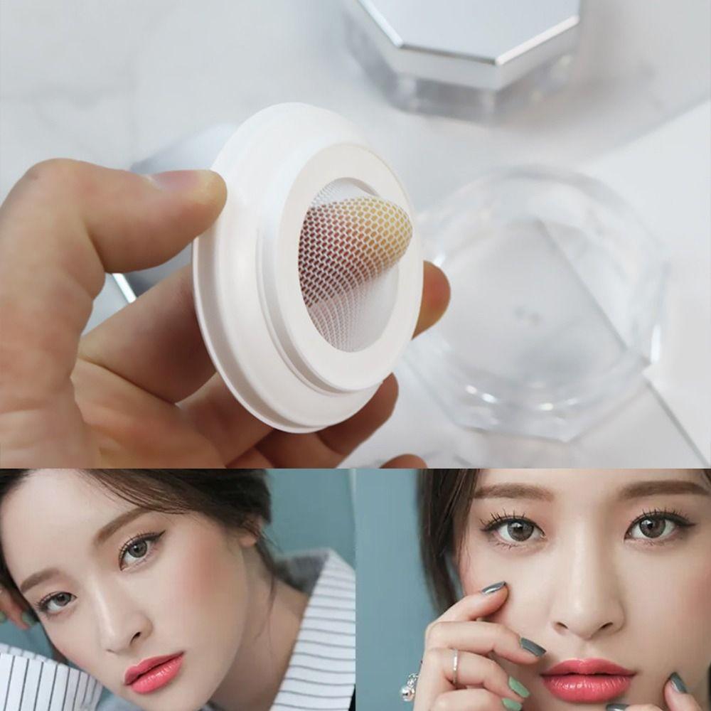 

Octagonal Loose Powder Container Silver Cosmetic Container DIY Loose Powder Jar Makeup Tool