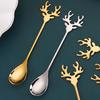 Ice Cream Scoop Food Grade 304 Stainless Steel Christmas Elk Dessert Coffee Spoon