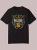 Casual Summer T-shirt - "COUNTRY MUSIC" Graphic with Guitar Design