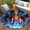 1Pc Powerful Storm Hero Flannel Round Rug Soft Non Slip Circular Office Carpet Floor Mat Bedroom Living Room Xmas Gift S1712