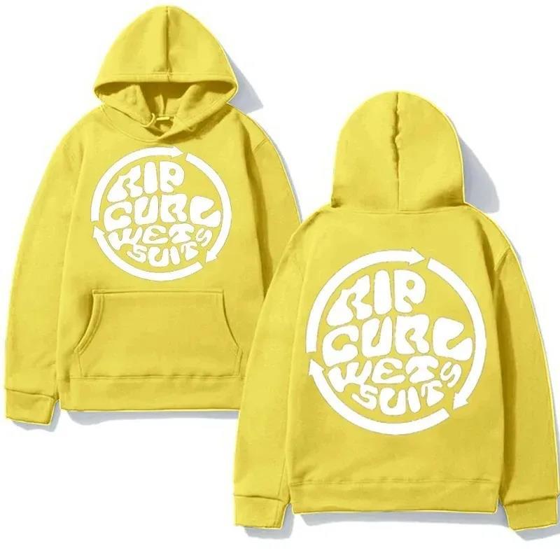 Men's Rip Curl Men Wetty Land Hoodie Loose Version Hoodies Men Fashion Long Sleeve Women Casual Harajuku Pullovers Sudaderas