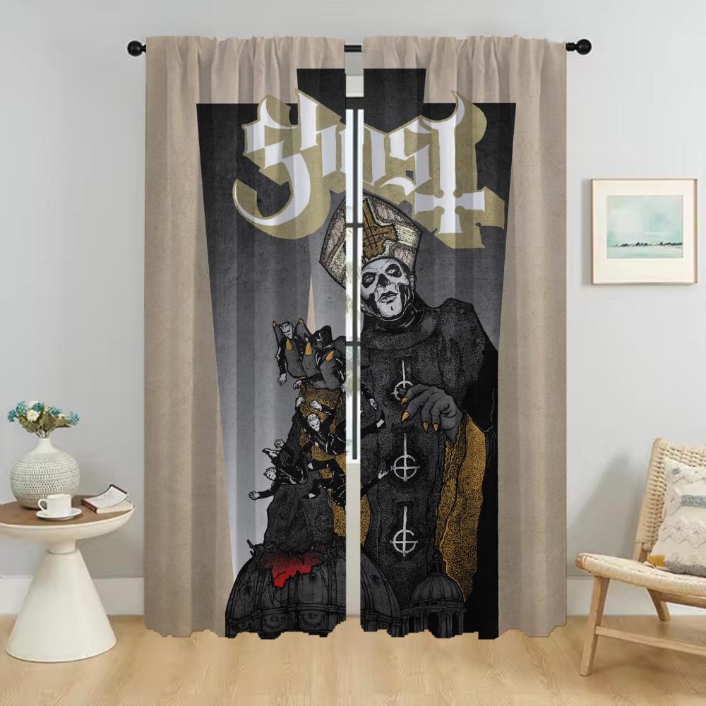 

Призрачные полосы кухонные шторы для гостиной шторы перегородка домашний интерьер шторы 2 шт Хэллоуин украшение ребенок W50xH70cmx2pcs