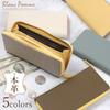 Blanc Pomme Genuine Leather Long Large Women's Wallet, Two-Tone Design, Capacity, Off-White, Bp-1067