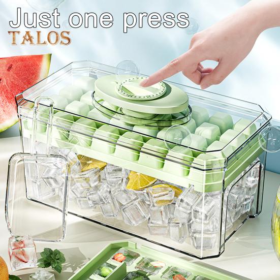 

Ice Cube Mold Tray with Lid Bin Ice Scoop 32 Cavity Ice Cube Maker for Freezer Easy Release DIY Ice Cube Tray for Whiskey Cocktail Coffee