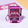 Miniature Fruit Slot Machines Keychain Charm Colorful Accessory for Bags Portable Entertainment Phone Chain Decoration