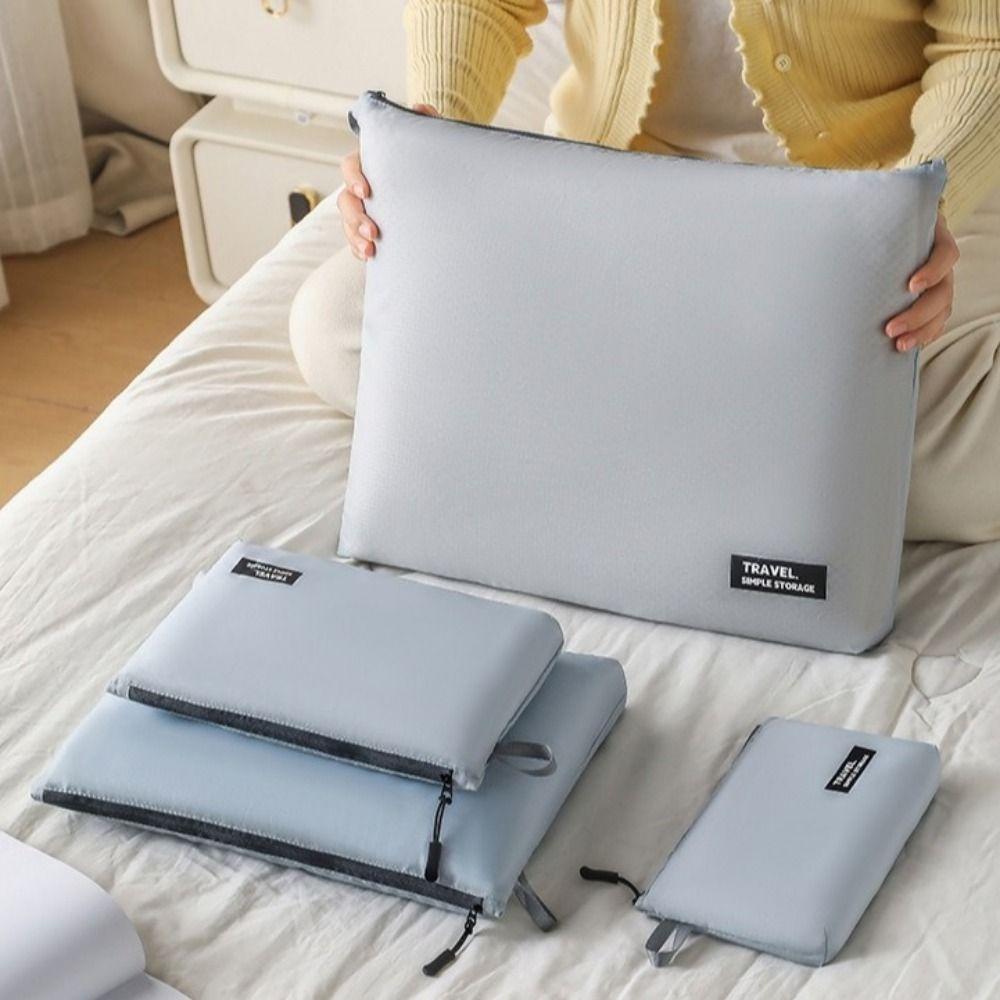 4Pcs/set Ultralight Clothing Storage Bag Waterproof Foldable Travel Organiser Pouch Water-Resistant Space Saving