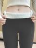 Pantaloni strâmți groși de toamnă și iarnă de mărime mare din piele de miel, pantaloni termici strâmți cu lână și colanți elastici
