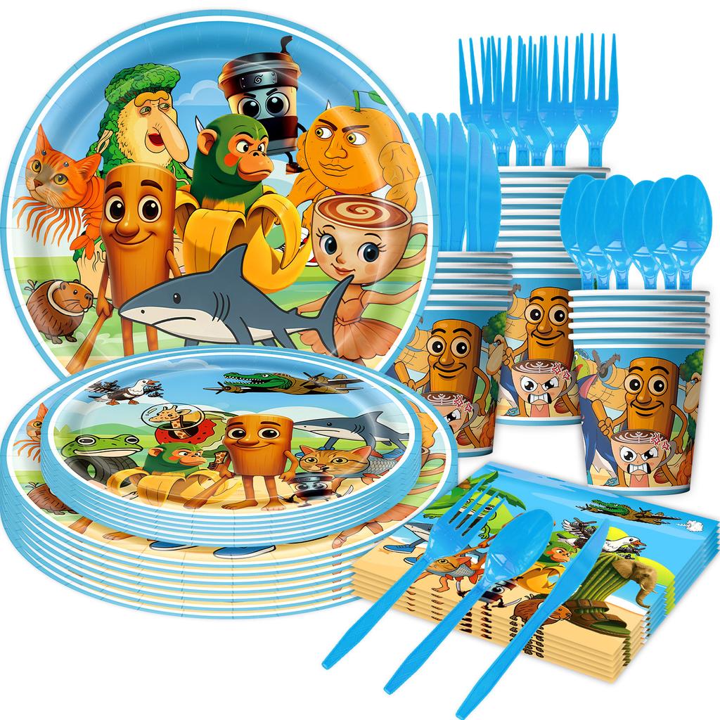 Shanhaijing Theme Party Supplies Birthday Decoration Party Venue Layout Props Birthday Flag Spiral Tablecloth