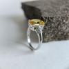 Silver Ring with Nano Citrine 5.065ct, Item Weight 4.36 G (2190004)