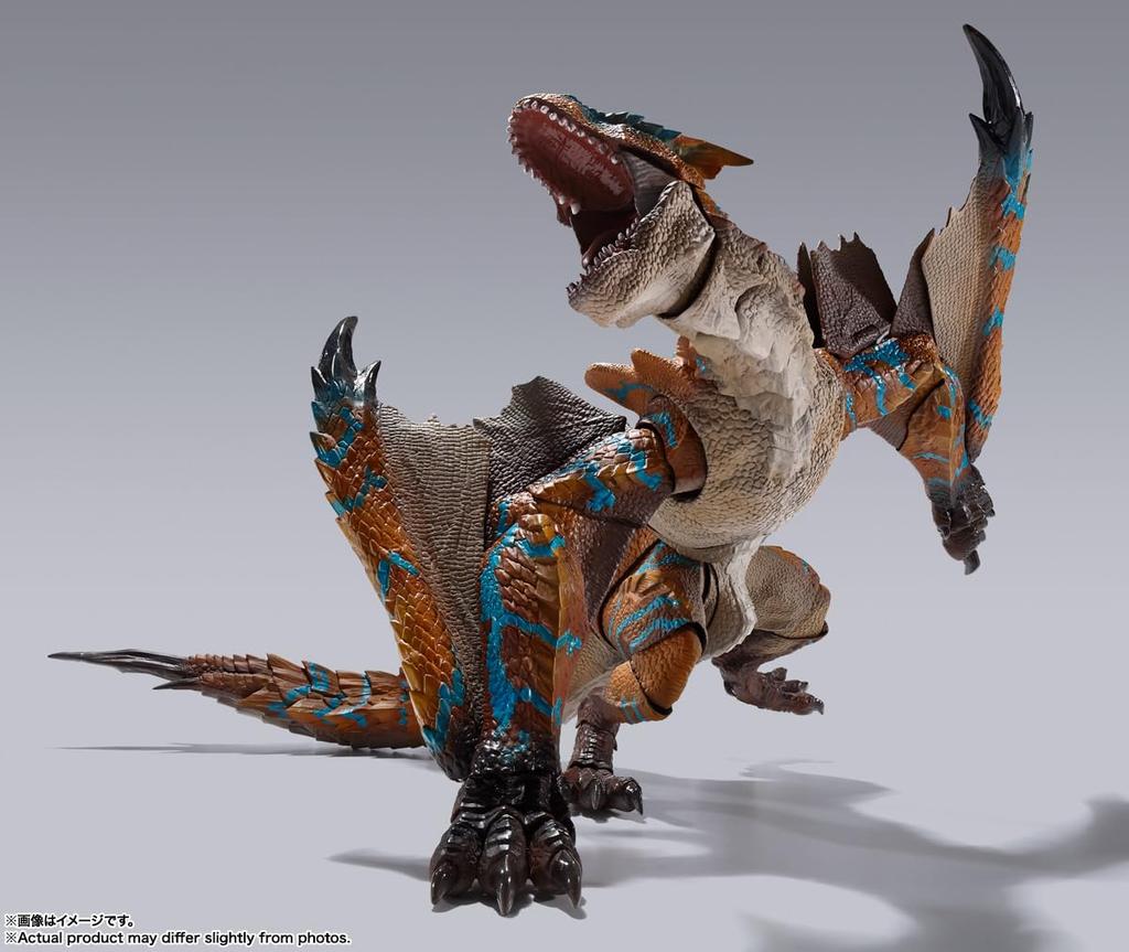 S.H. MonsterArts Monster Hunter Rise Tigrex Approx. 300mm PVC & ABS Painted Action Figure
