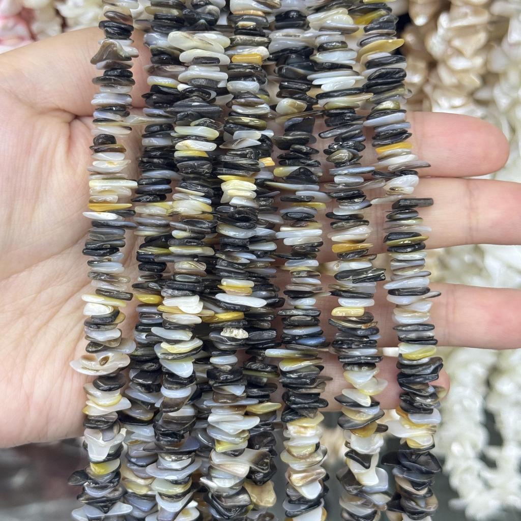 Gelbe Hufeisenschnecke Königin Muschelschale Perlen - Unregelmäßige DIY Armband & Handyketten Zubehör