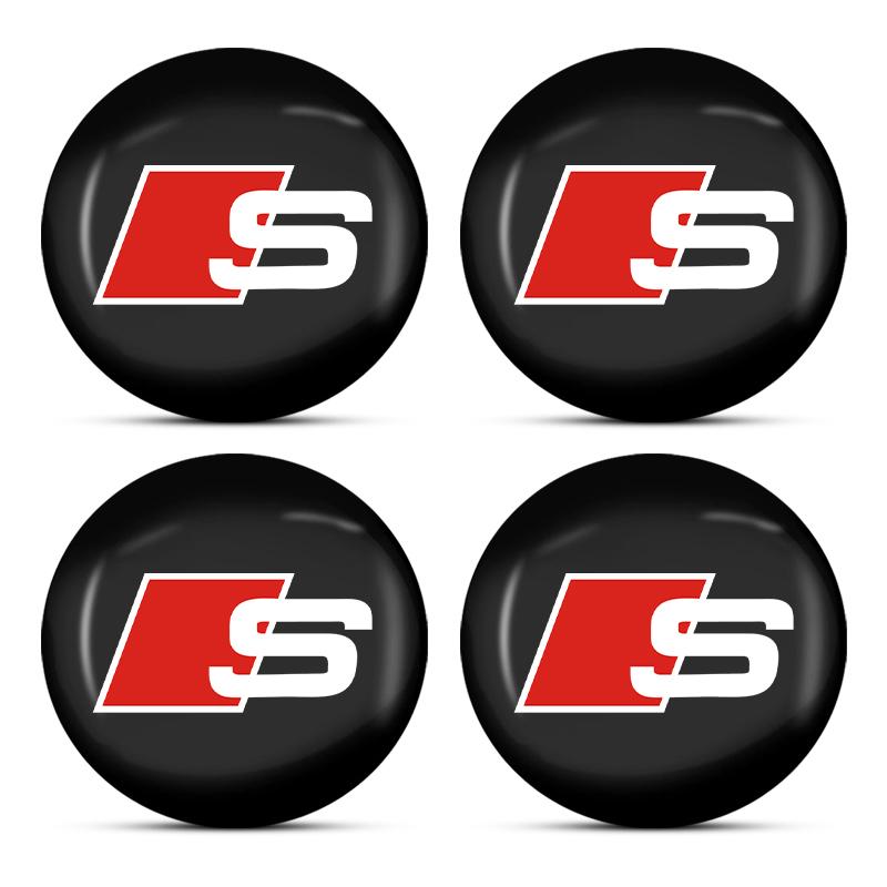 Für Audi A3 Für AUDI Q7 A8L Q8 S4 S5 S6 S7 R8 RS6 Q2L TT A3 A5 A4L A4 Auto Styling 56mm Auto Radnabenkappe Emblem Aufkleber Radaufkleber