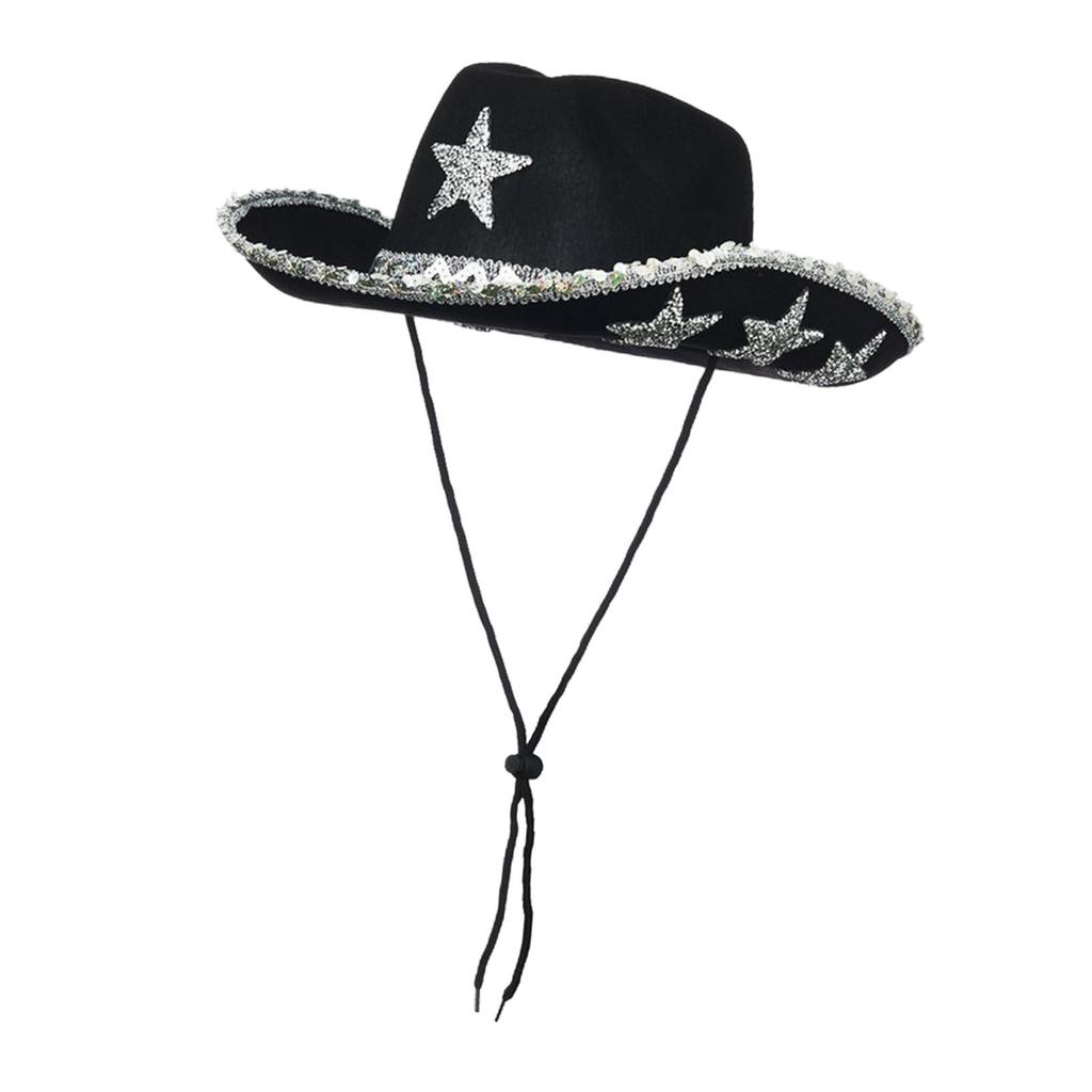 Western Cowboy Hat Sun Protection Wide Brim Cap Western Style Fitness Costume Accessories Party Hat for Weeding Holiday Adults