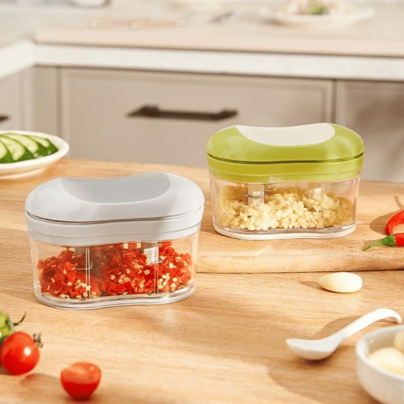 Manual Garlic Cutter Multi-Functional Hand-Pushed Garlic Masher Detachable Easy To Clean Vegetable And Fruit Chopper