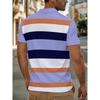 New Style Men's Short-Sleeved Polo Shirt with 3D Letter Print - Street Casual Fashionable and Comfortable