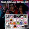 LED Light Halloween Ring Creative Glowing Ring Pumpkin Ghost Skull Rings for Kids Gifts Cute Luminous Finger Ring Party Supplies