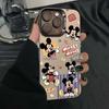 Fun Mickey Mouse iPhone 17/16 Plus/15 Pro Max Drop-Proof Case, Cartoon Style, Suitable for iPhone 13/12