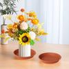 5pcs Garden Durable Plastic Plant Pot Saucer Flower Pot Tray Round Flower Bonsai Pots Trays Accessories for Indoor Outdoor