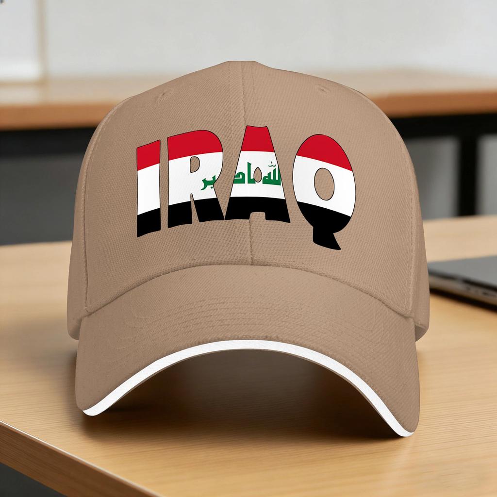 Iraq Flag Logo Casual Baseball Cap Summer Trucker Hat Sun Visor Kpop Rock Hip Hop Hats Unisex Women Fitted Retro Baseball Caps