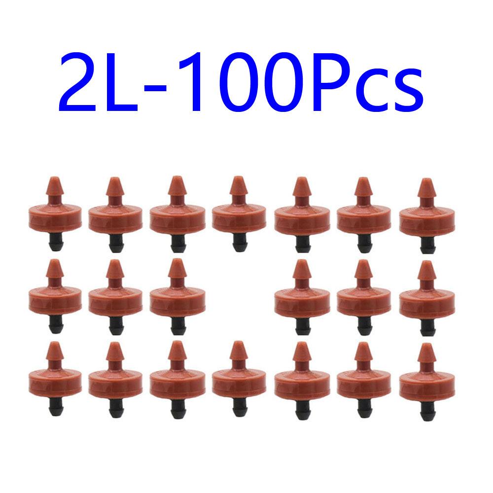 100-500 Pcs 2L 4L 8L Pressure Compensate Emitter Garden Irrigation Steady Flow Dripper Automatic Watering Dripper Regulator 2L x 100Pcs