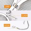 1/2pc Tea Infuser Extra Fine Mesh Tea Strainers For Loose Tea Stainless Steel Tea Strainer With Extended Chain Hook Spice Kitchen