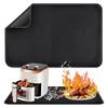 Fire Pit Mat Indoor Thicken Heatproof Mat 60x40CM Oil Proof Waterproof Floor Protector Fiberglass Texture for BBQ Grills