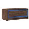 LED Coffee Table Brown Oak Effect Particleboard