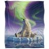 JQ Licensing Aurora Borealis Silky Polar Bear Supersoft Blanket