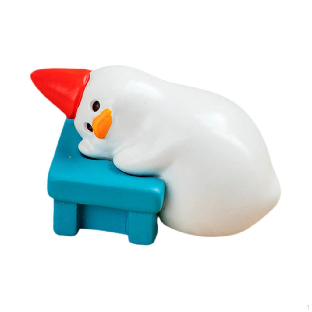Animal Sculpture Duck Statue Birthday Gift Decorative Ornament Resin Figurine for Indoor Desk