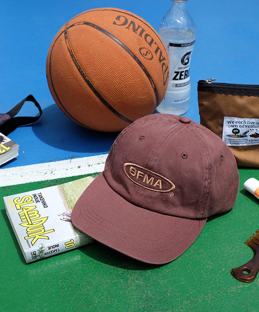 Beollunpeulenjeu Bfma Logo Washed Ball Cap Brown