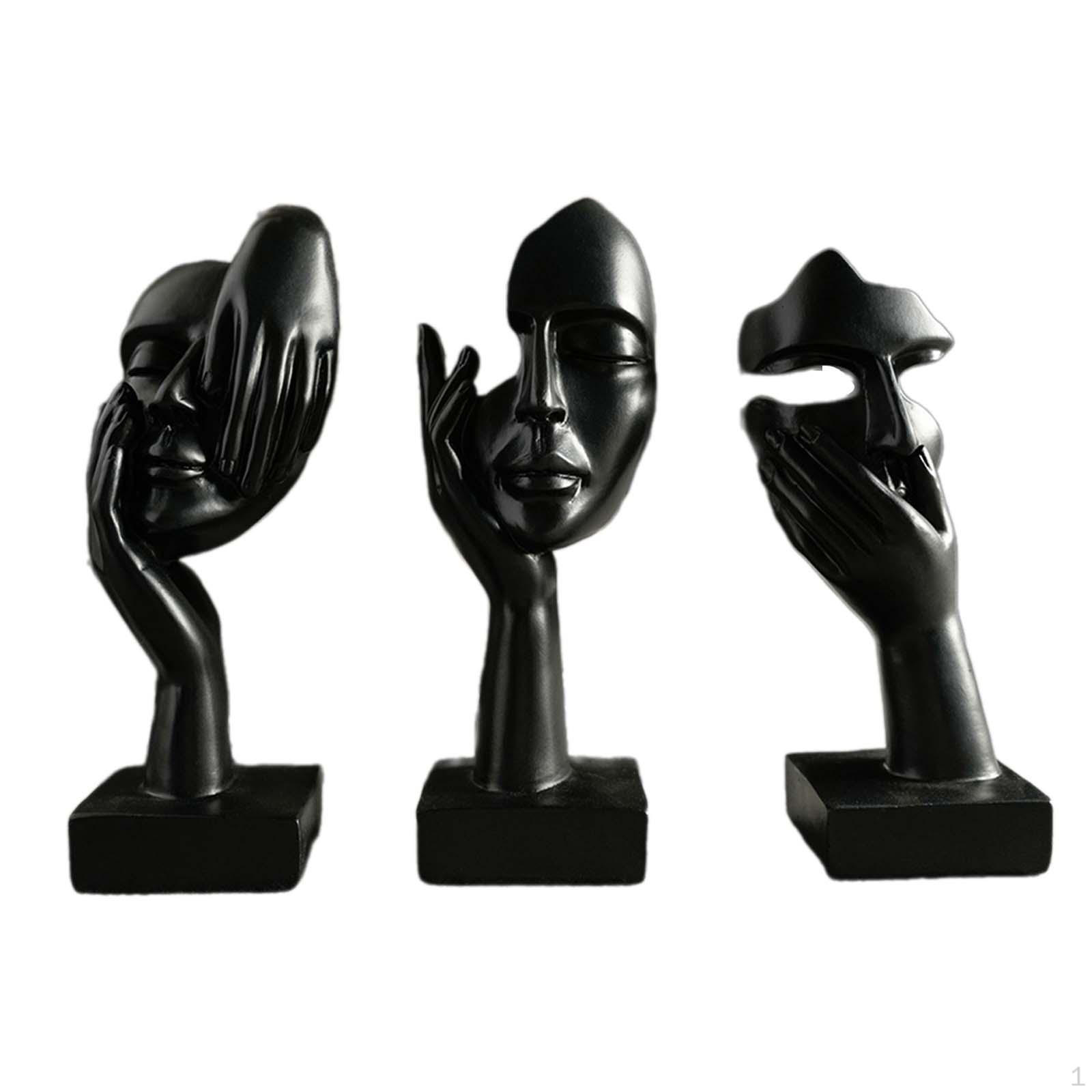 

3 шт. Статуи мыслителя, абстрактные скульптуры, настольные украшения для спальни