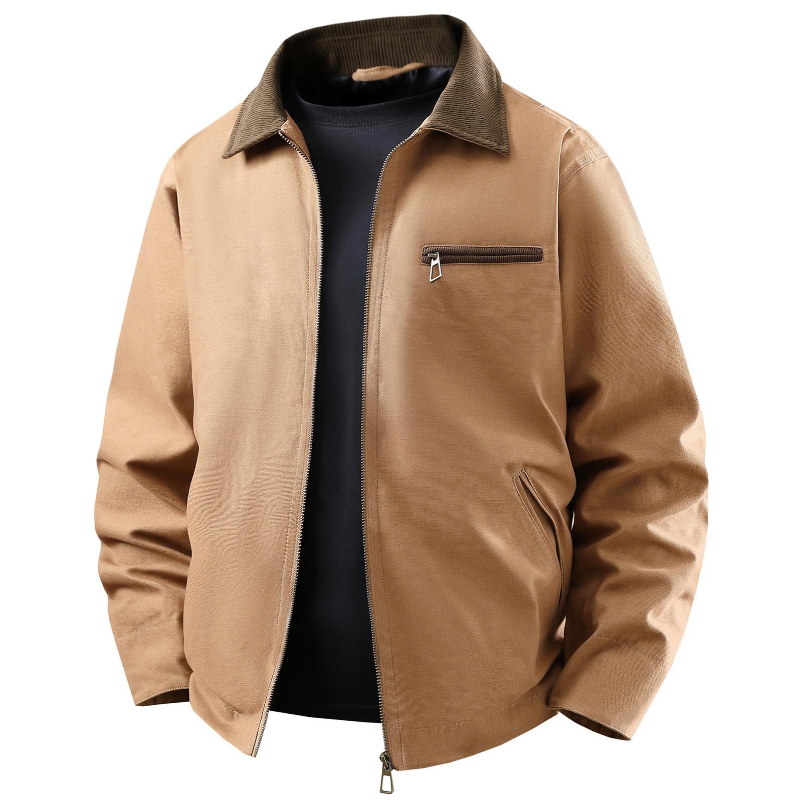 

Spring and Autumn New Men s Japanese Retro Structure Hunting Casual Jacket Trendy Neutral Pocket Jacket Pure M