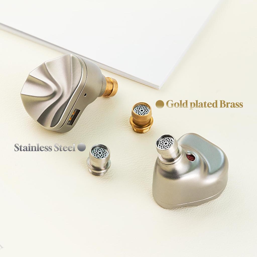 iBasso Cookie Ti Dynamic Titanium Alloy 10mm Dual Magnetic Circuit Earphones Alloy Diaphragm Dual Magnetic Circuit Cable Included Detachable Cable